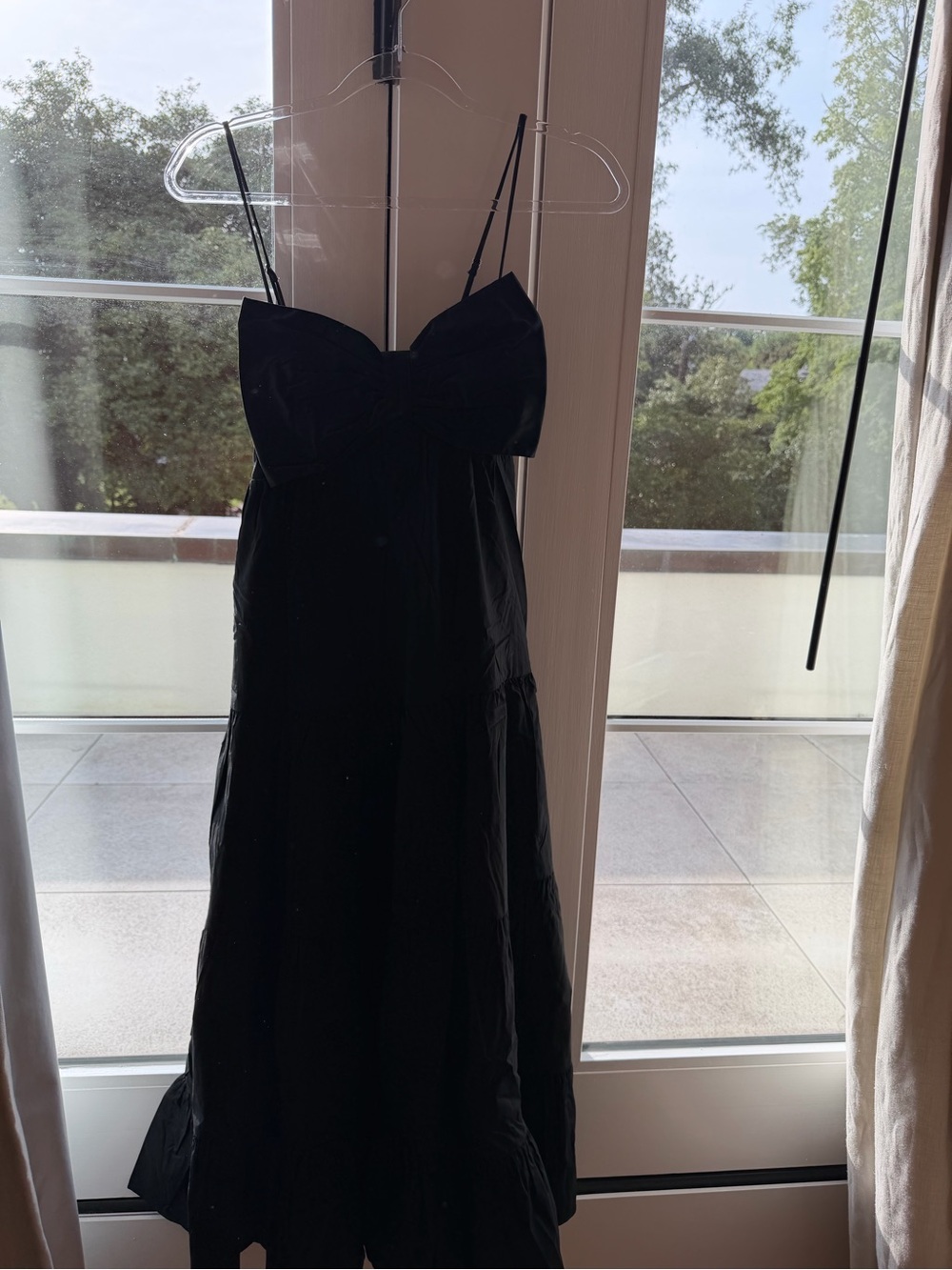 The Reset Black Spaghetti Strap Maxi Dress